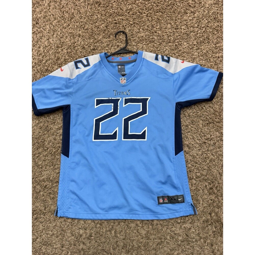 Nike Tennessee Titans Henry #22 NFL On Field Jersey Blue Size Youth XL